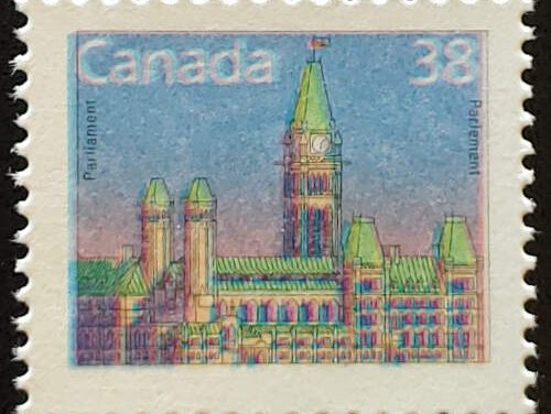 Canada #1165c VFNH 1988 38c Printed on the Gum Side