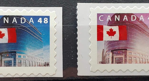 Canada #1931c VFNH 2002 48c Missing Blue Colour w/ normal