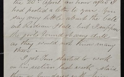 New Westminster, B.C. 17 May 1883 Marcus Smith Letter to his wife