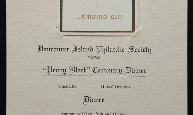 V.I.P.S. 6 May 1840 5×8.5″ Penny Black Centenary Dinner Menu