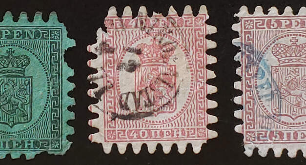Finland #7, 10, 12 Used 1866/74 trio