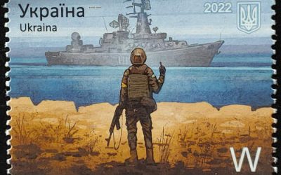 Ukraine 2022 Never Hinged Russian Warship W Stamp