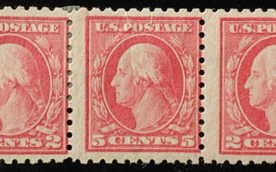 U.S.A. #467 Mint 5c Misplaced Cliche error in 3c Strip