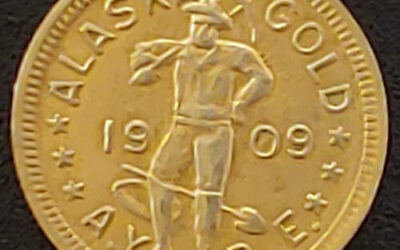 Alaska Gold XF 1909 A.Y.P. Expo 1 Dwt, 1.53gm Hart’s Coin