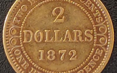 Newfoundland Fine+ 1872 Gold $2