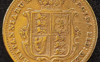 G.B./Colonial Canada VF 1858 QV Shield Type Gold Half Sovereign