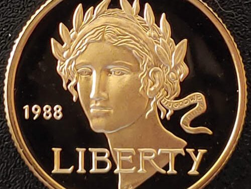 U.S.A. Proof 1988W Olympic Gold $5 Half Eagle .2687oz AGW