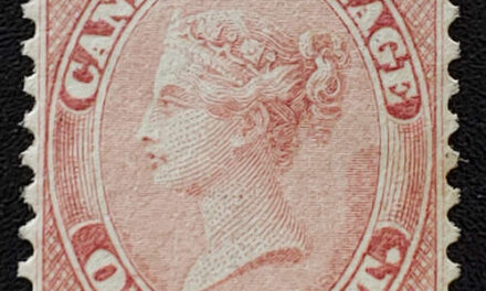 Canada #14 VF Unused 1859/64 1c Rose