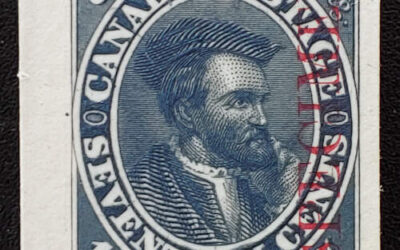 Canada #19Pi VF 17c Shade Specimen Plate Proof on Card
