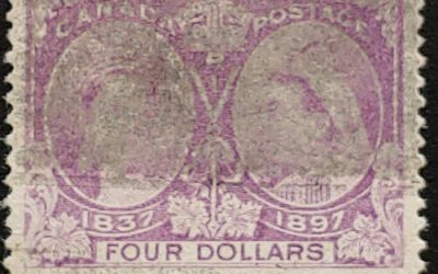 Canada #64 Fine Used 1897 $4 Jubilee