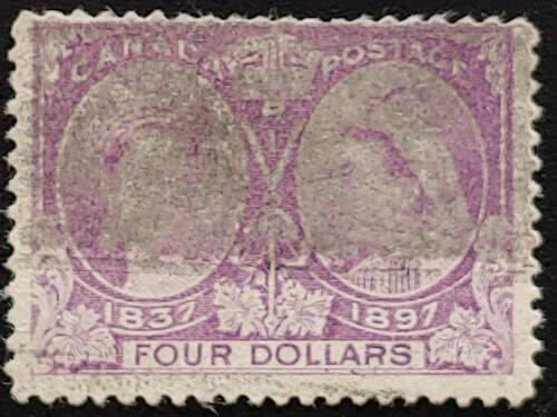 Canada #64 Fine Used 1897 $4 Jubilee
