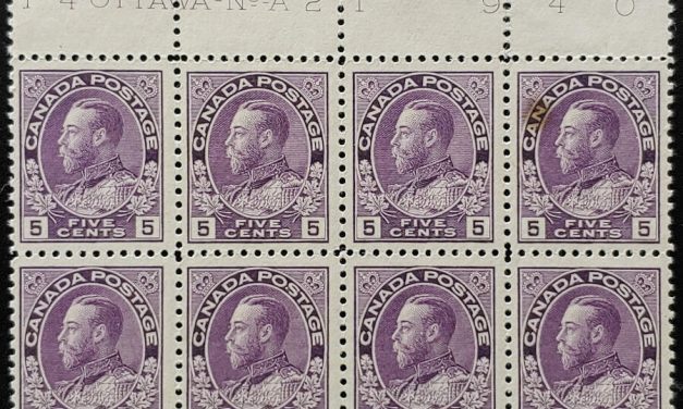 Canada #112 Fine+ Never Hinged 1922 5c Admiral Imprint Blk (8)