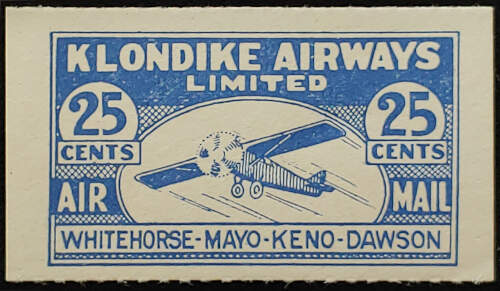 Canada #CL45 VFNH 1928 25c Klondike Airways