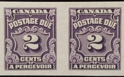 Canada #J16a VFNH 1935 2c Postage Due Imperforate Pair