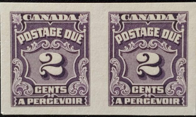Canada #J16a VFNH 1935 2c Postage Due Imperforate Pair