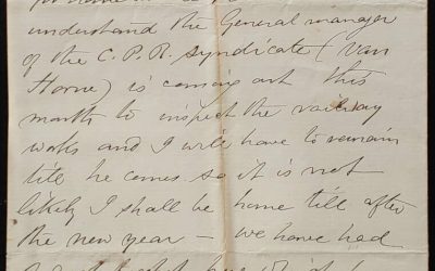 New Westminster, B.C. 4 Dec 1883 Marcus Smith letter to his wife