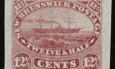 New Brunswick #10TC VF 1860 12.5c Rose Red Trade Sample Proof