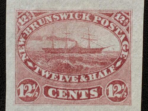 New Brunswick #10TC VF 1860 12.5c Rose Red Trade Sample Proof