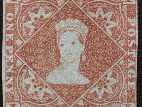 Nova Scotia #1 Fine Unused 1853 1d Red Brown