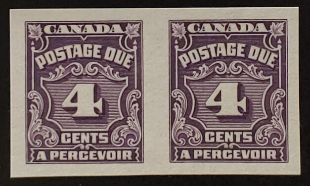 Canada #J17a VFNH 1935 4c Imperforate Postage Due Pair