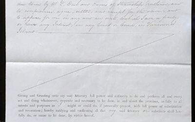 Victoria, Vancouver’s Island 1859 7.5×12.5″ Power of Attorney document