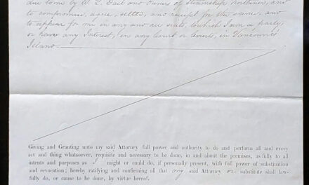 Victoria, Vancouver’s Island 1859 7.5×12.5″ Power of Attorney document
