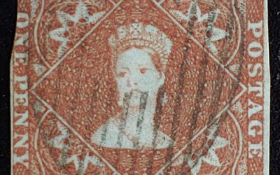 Nova Scotia #1 Fine Used 1853 1d Red Brown