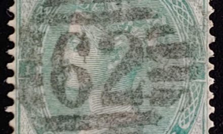 G.B. #42a VF Used 1862 1/- Deep Green