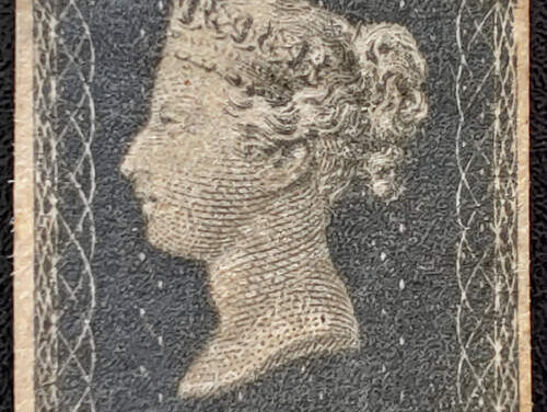 G.B. #1 Fine Mint 1840 1d Black Position P-G Plate 1b
