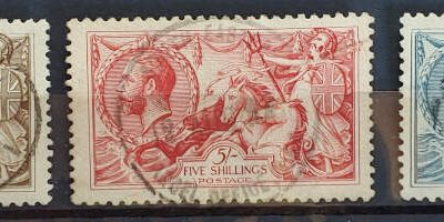 G.B. #179-181 F/VF Used 1919 Seahorse trio