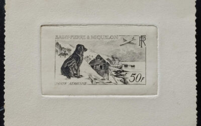St. Pierre & Miquelon #C21 1957 Artist’s Proof in Black