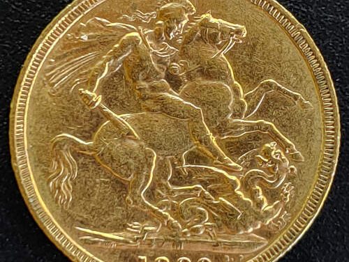 Australia VF+ 1889M Queen Victoria Gold Sovereign .2355oz AGW