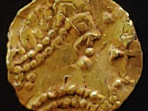 Anglo Saxon 618-655 AD Gold Thrysma, Crondall type