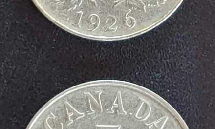 Canada Fine 1926 Near & Far 6 George V 5 Cents duo
