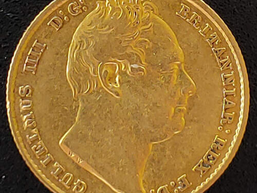 G.B./Colonial Canada 1836 William IV Gold Sovereign .2355oz AGW