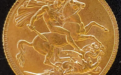 G.B. AU 1913 George V Gold Sovereign .234oz AGW