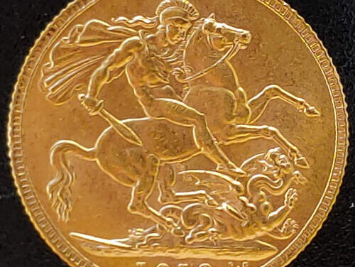 G.B. AU 1913 George V Gold Sovereign .234oz AGW