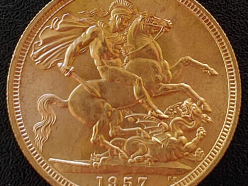 G.B. Unc 1957 QEII Gold Sovereign