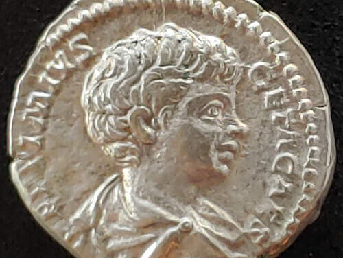 Geta 209-212 AD 3.43gm Silver Denarius