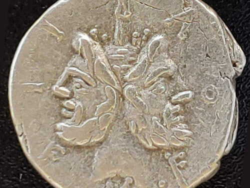Roman Republic 119 BC M Furius LF Philus 3.83gm Silver Denarius