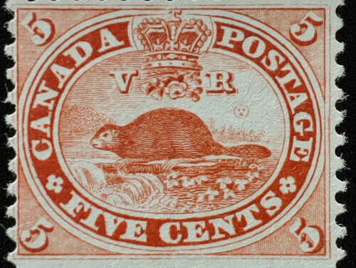 Canada #15 Fine Unused 1859 5c Beaver