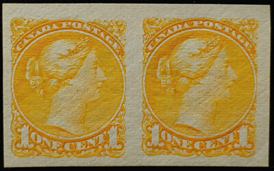 Canada #35b VF Mint 1c SQ Imperf Pair