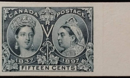 Canada #58P VF+ rt margin 1897 15c Jubilee Plate Proof