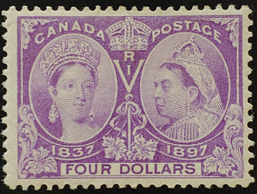 Canada #64 F/VF Mint HR 1897 $4 Jubilee, $1600.+
