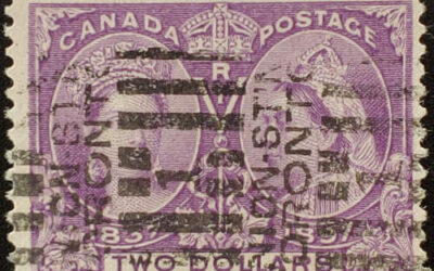 Canada #62 Fine Union Stn Toronto roller Used 1897 $2 Jubilee
