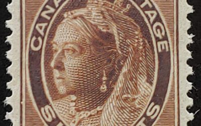 Canada #71 VFNH 1897 6c Brown QV Leaf $600