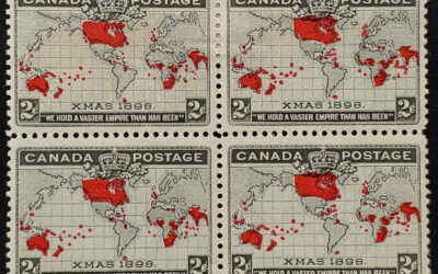 Canada #85 VF 2 Never Hinged 1898 2c Map Block (4)