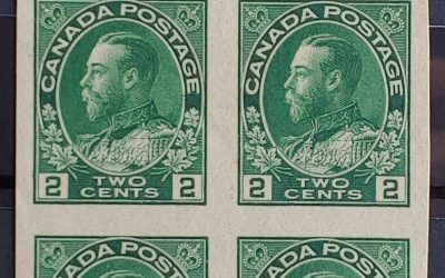 Canada #137 VF stamps NH top margin Imprint Block (4)