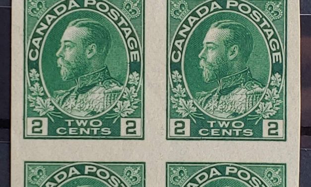 Canada #137 VF stamps NH top margin Imprint Block (4)
