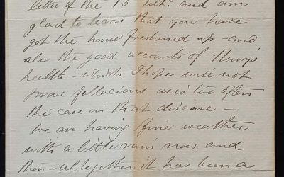 New Westminster, B.C. 2 Sep 1883 Marcus Smith Letter to his wife